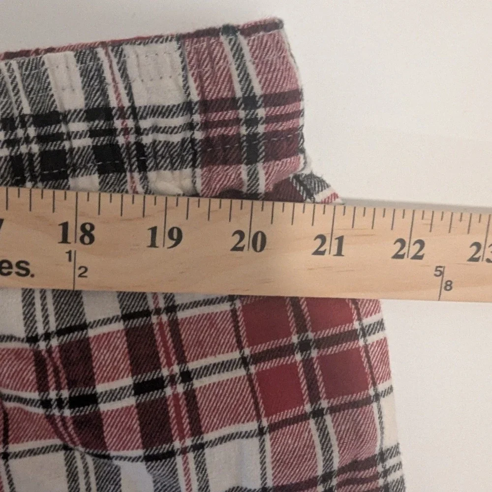 Disney Mickey Mouse Classic Plaid Pajama Set‎ Women's Sz 1X 100% Organic Cotton